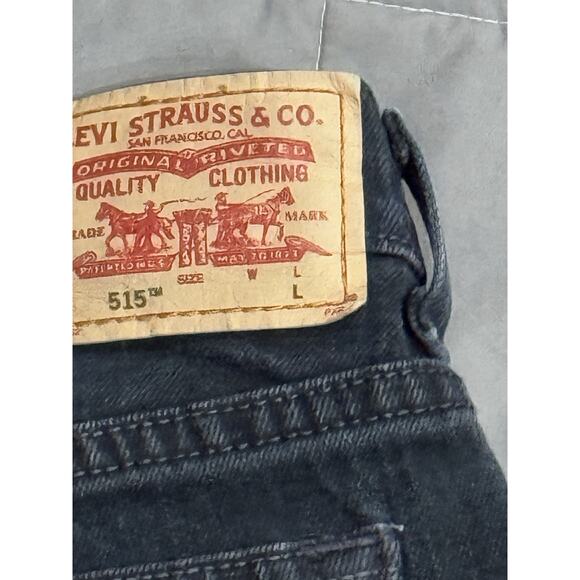 Levi's 515 Jeans Women's Size 14 M Bootcut Stretch Dark Wash Black 32X33 - Picture 5 of 10